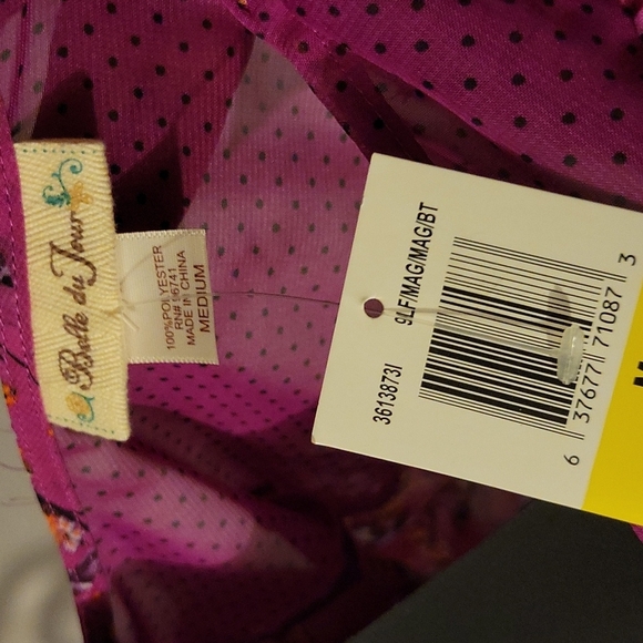 SOLD. Belle du Jour "Into the Woods" Semi-Sheer Tie-Waist Top - Picture 12 of 12